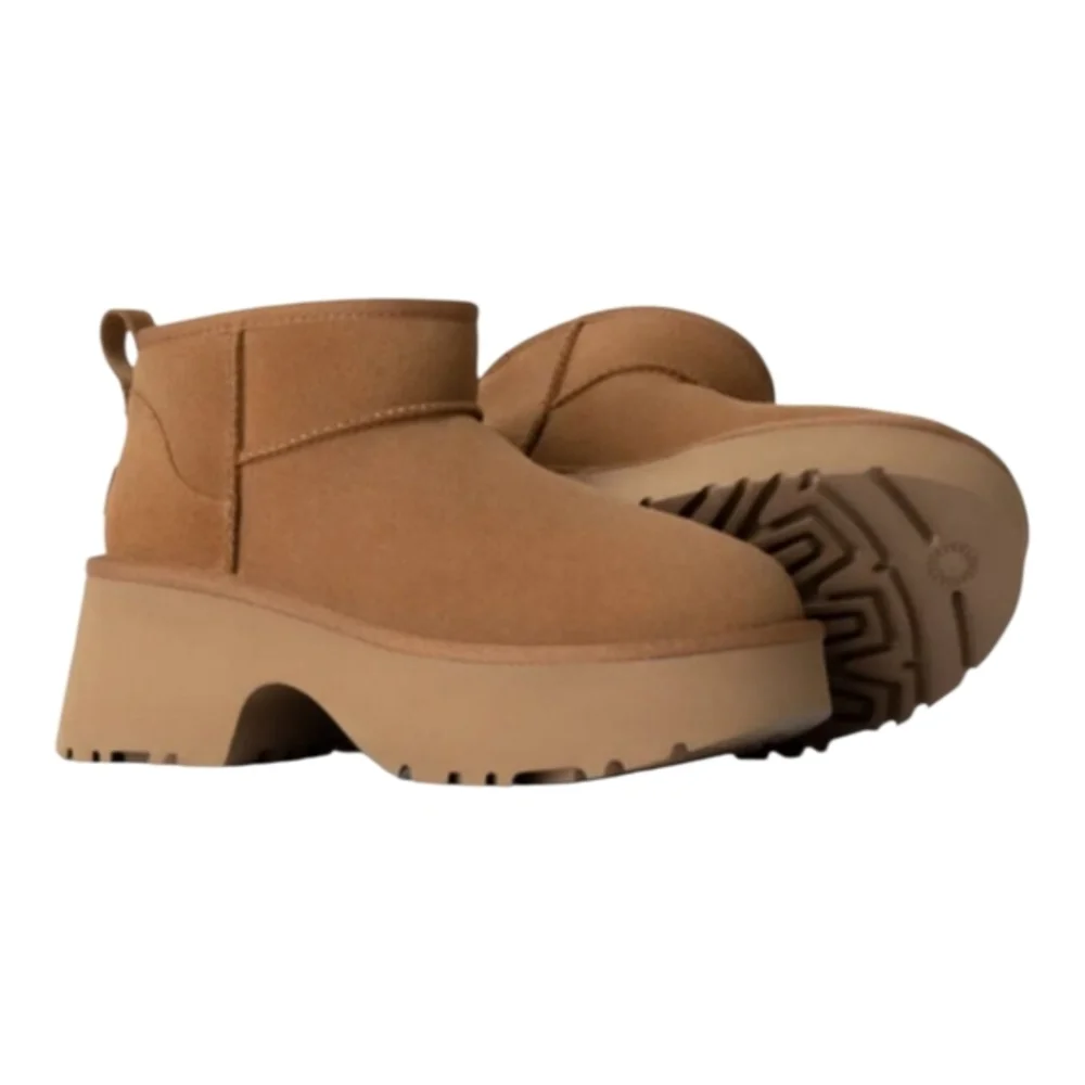 Ugg Classic Ultra Mini New Heights Platform Dark Brown Boots Women's Size 10 New